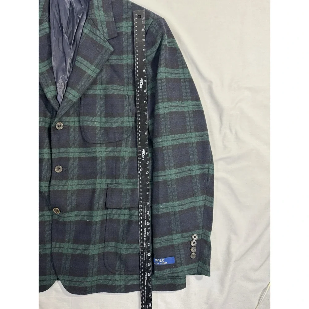 Polo Ralph Lauren Blackwatch Tartan Twill Modern Sport Coat Blazer Jacket 46 R